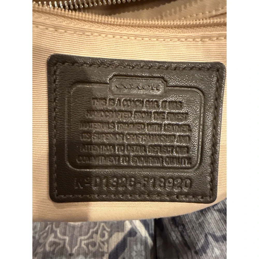 Coach Signature Peyton File Bag Khaki Brown Crossbody Messenger F18920